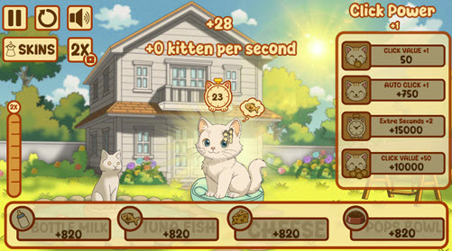 click kitty idle